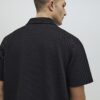 Svart slim fit-skjorta med revers