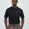 Svart slim fit-T-shirt