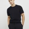 Svart slim fit-T-shirt