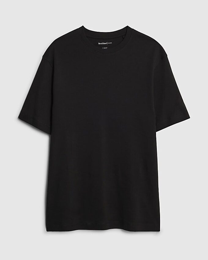 Svart slim fit-T-shirt