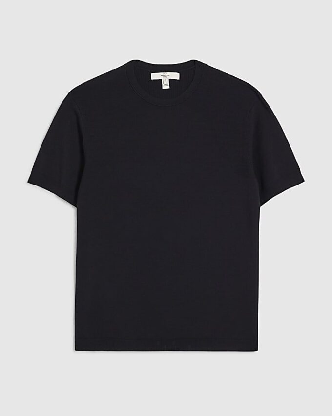 Svart slim fit-T-shirt