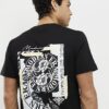 Svart slim fit-T-shirt med Modern Era-tryck