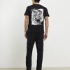 Svart slim fit-T-shirt med Modern Era-tryck