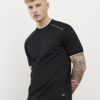 Svart slim fit-T-shirt med piping