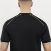 Svart slim fit-T-shirt med piping