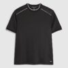 Svart slim fit-T-shirt med piping