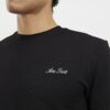 Svart Slim Fit Textured Ame Saint T-shirt