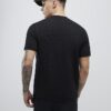 Svart Slim Fit Textured Ame Saint T-shirt