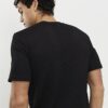 Svart Slim Fit Textured Ame Saint T-shirt