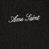 Svart Slim Fit Textured Ame Saint T-shirt