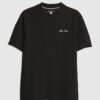 Svart Slim Fit Textured Ame Saint T-shirt