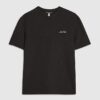 Svart Slim Fit Textured Ame Saint T-shirt