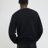 Svart slim fit-tröja i stickat