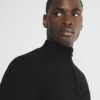 Svart slim fit-tröja med halv dragkedja