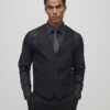 Svart slim fit-väst