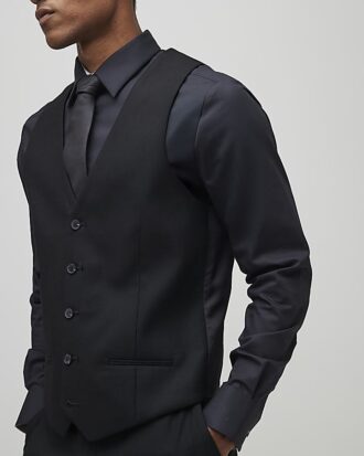 Svart slim fit-väst