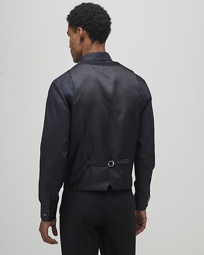 Svart slim fit-väst