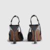 Svart bred passform med slingback-klack