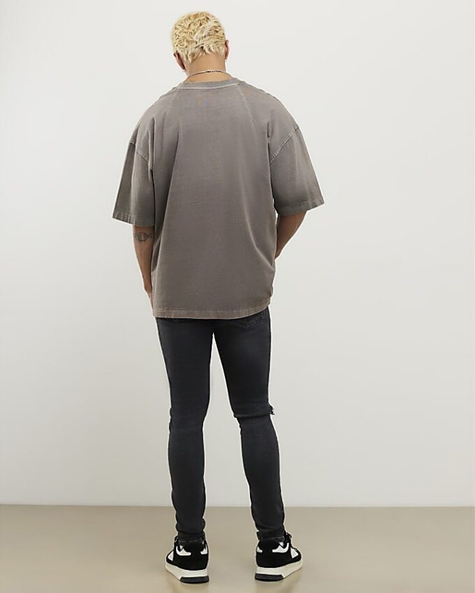 Svart Spray On Rip Jeans Svart Spray On Rip Jeans
