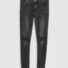 Svart Spray On Rip Jeans Svart Spray On Rip Jeans