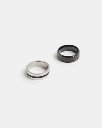 Svart stålring, 2-pack Svart stålring, 2-pack