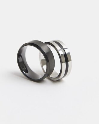 Svart stålring, 2-pack Svart stålring, 2-pack
