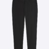 Svart stretchig slim fit-kostymbyxa