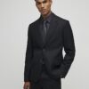 Svart stretchig slim fit-kostymjacka
