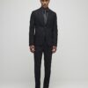 Svart stretchig slim fit-kostymjacka