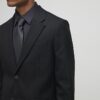 Svart stretchig slim fit-kostymjacka