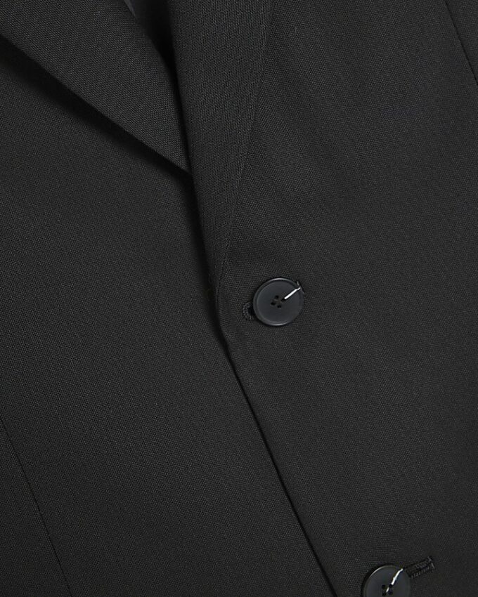 Svart stretchig slim fit-kostymjacka
