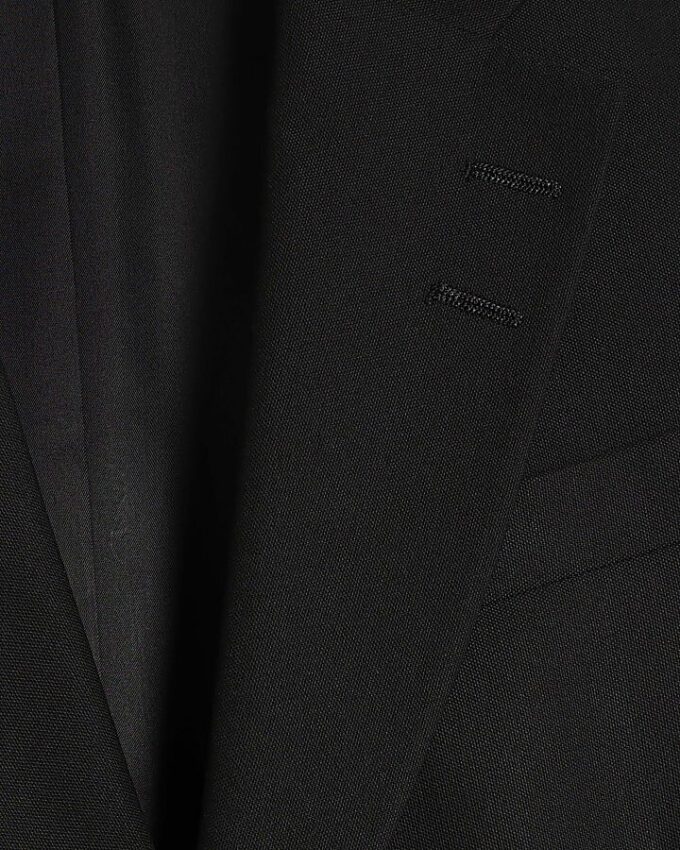 Svart stretchig slim fit-kostymjacka
