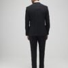 Svart stretchig slim fit-smokingbyxa