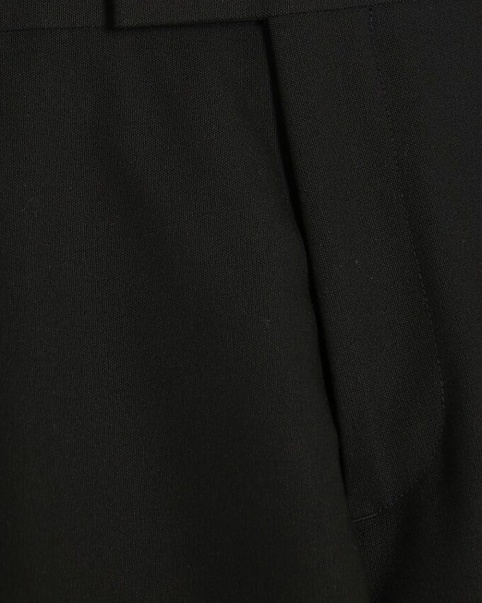 Svart stretchig slim fit-smokingbyxa