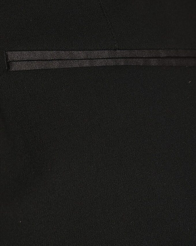 Svart stretchig slim fit-smokingbyxa