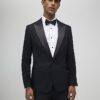 Svart stretchig slim fit smokingjacka