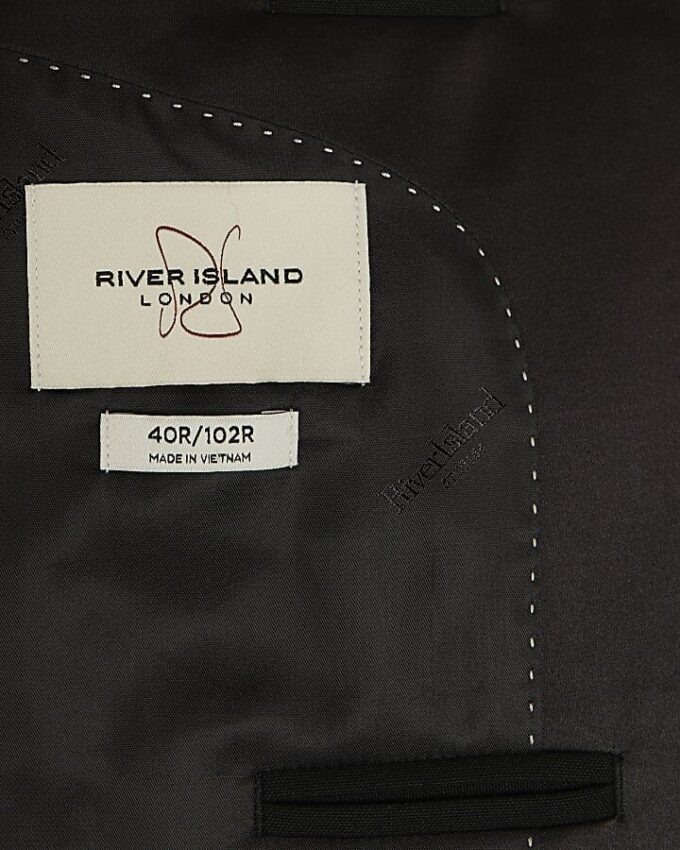 Svart stretchig slim fit smokingjacka