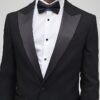 Svart stretchig slim fit smokingjacka
