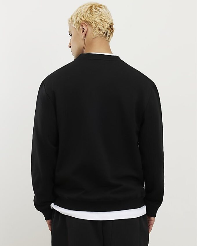 Svart sweatshirt med normal passform