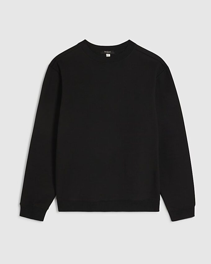 Svart sweatshirt med normal passform