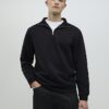 Svart sweatshirt med normal passform och trattkrage