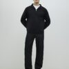 Svart sweatshirt med normal passform och trattkrage