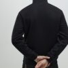 Svart sweatshirt med normal passform och trattkrage