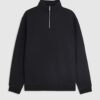 Svart sweatshirt med normal passform och trattkrage