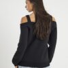 Svart sweatshirt med utskärning