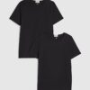 Svart T-shirt, 2-pack