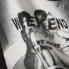 Svart T-shirt med fototryck