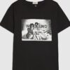 Svart T-shirt med fototryck