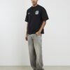 Svart T-shirt med oversized passform och Kazaki Crane-tryck