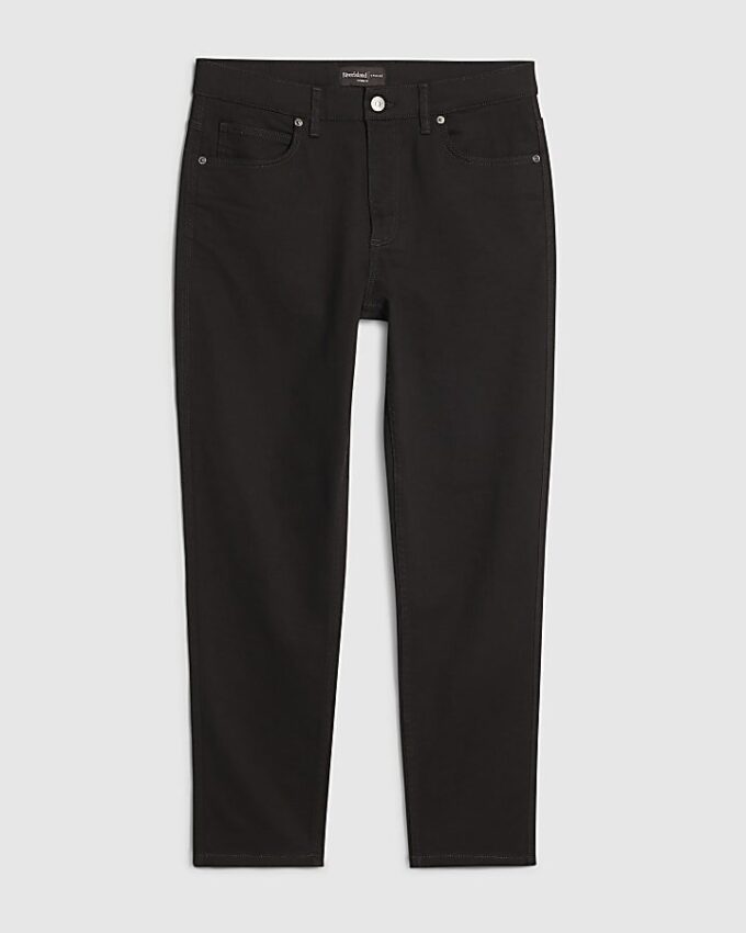 Svart tapered fit-jeans